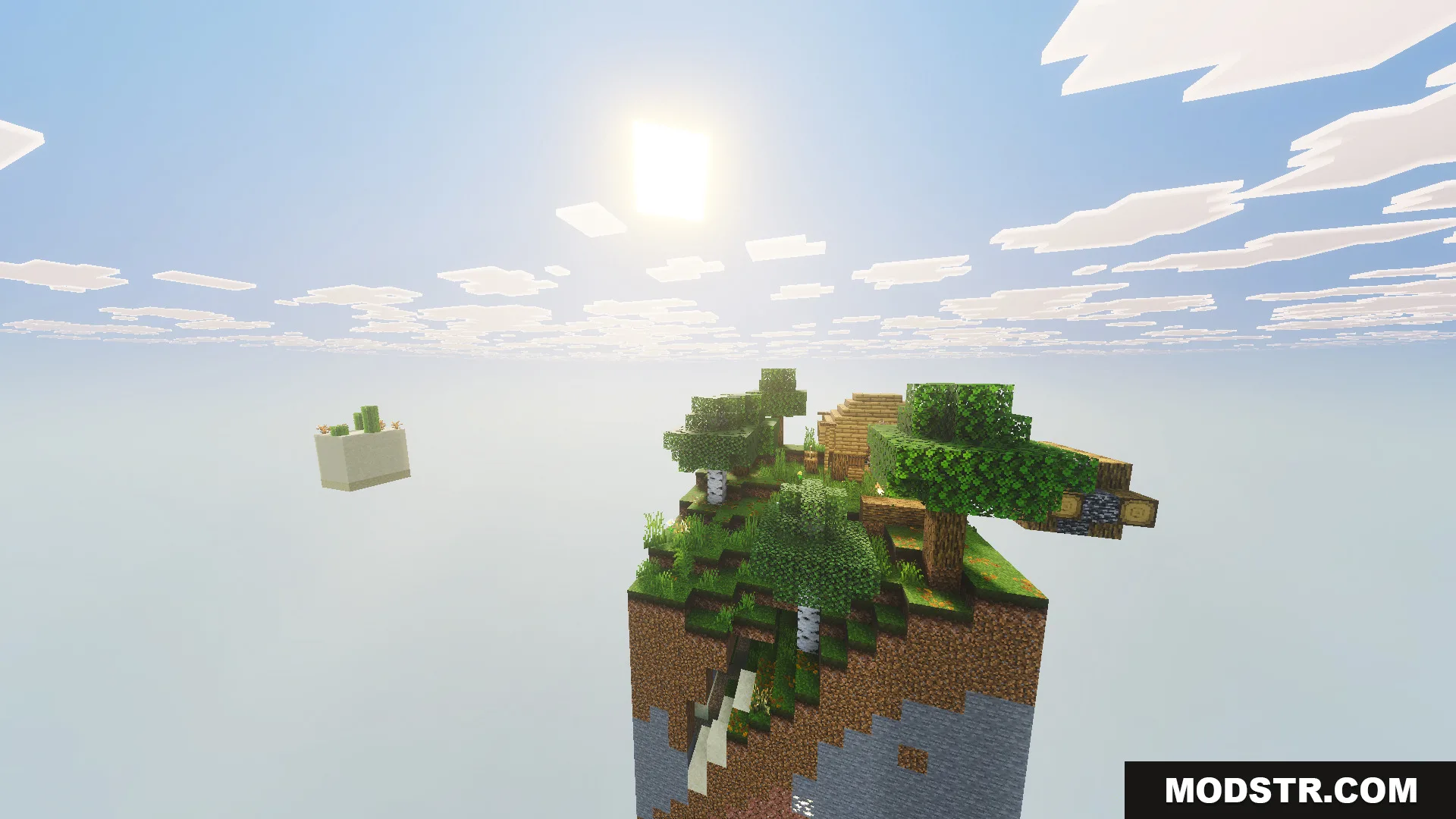 One Chunk Map Screenshot 4 Grassy surface of a single chunk with trees and a small house