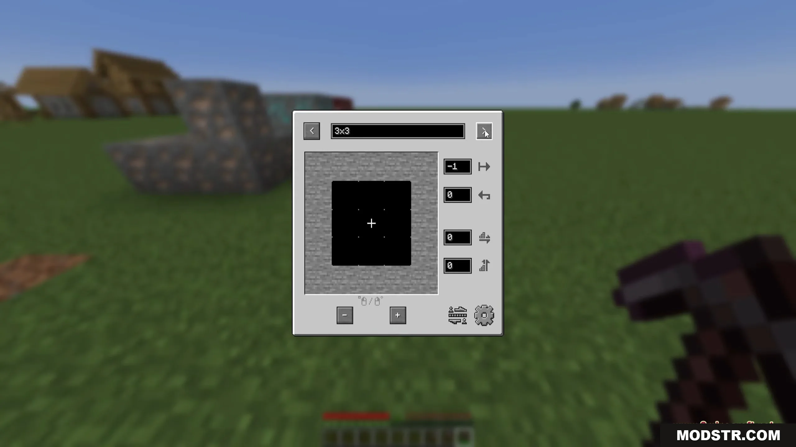 Ore Excavation 9minecraft Mod Screenshot 9 A custom menu for selecting mining shapes in the Ore Excavation mod