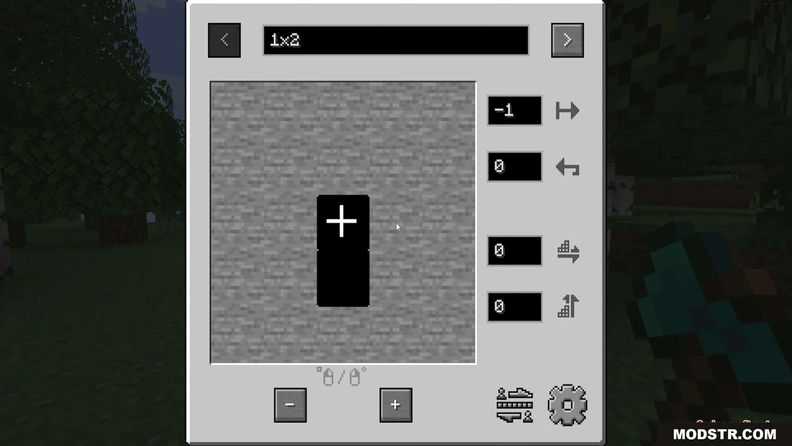 Ore Excavation 9minecraft Mod Screenshot 2 The shape edit interface allows players to customize their mining area pattern