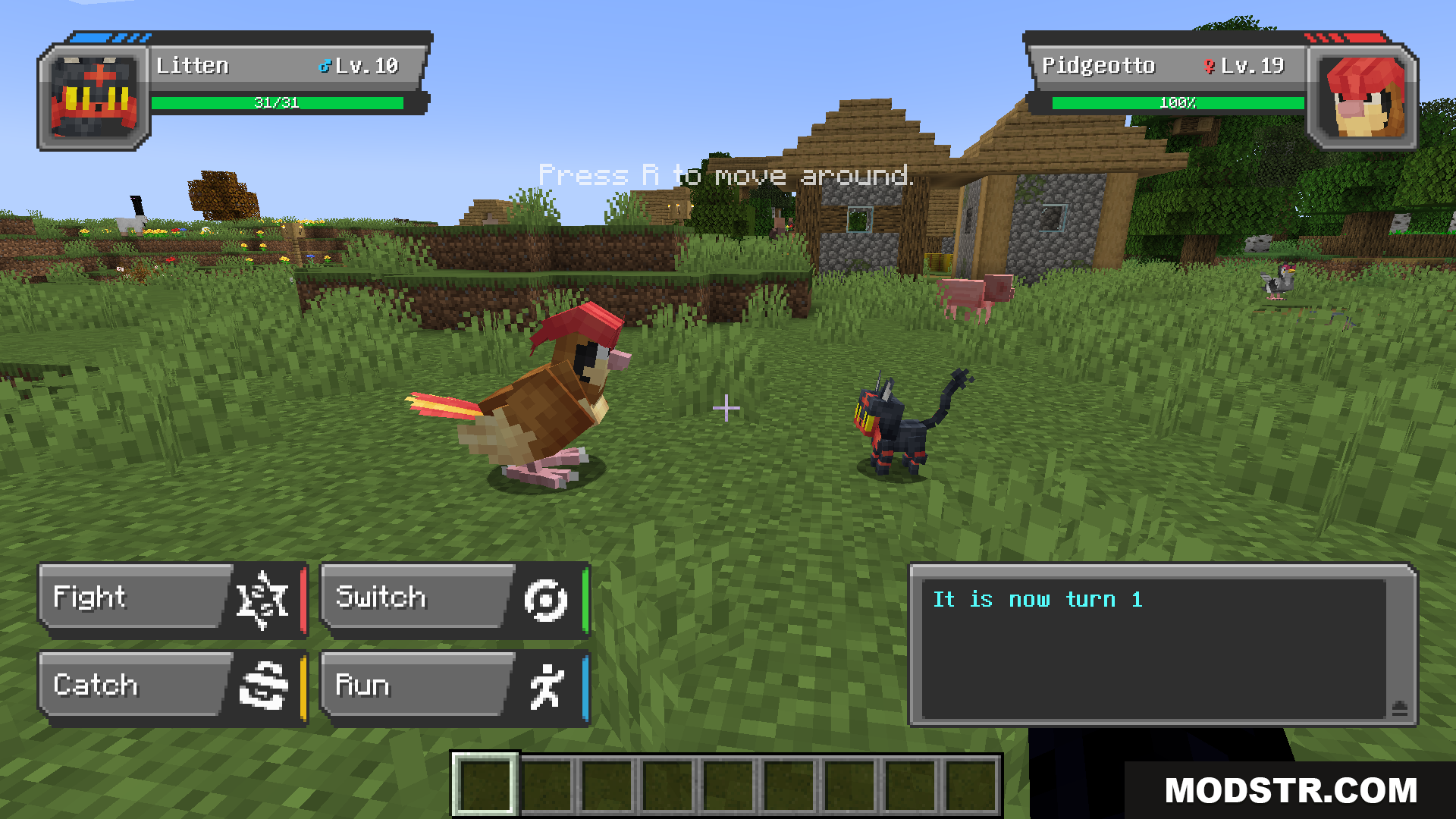Original Pokemon Battle Music Resource Pack Screenshot 2 A Pokemon battle between a Litten and a Pidgeotto