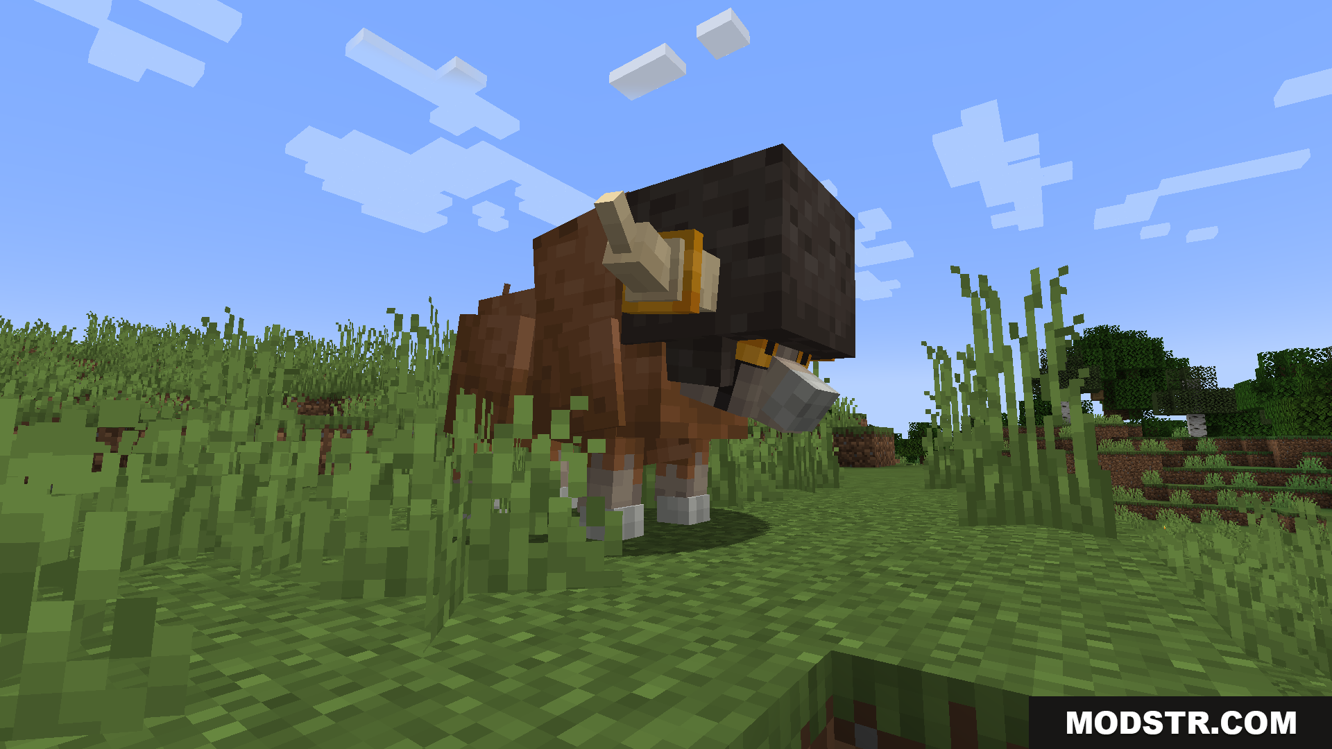 Original Pokemon Battle Music Resource Pack Screenshot 12 A large bull-like creature with a dark blocky head