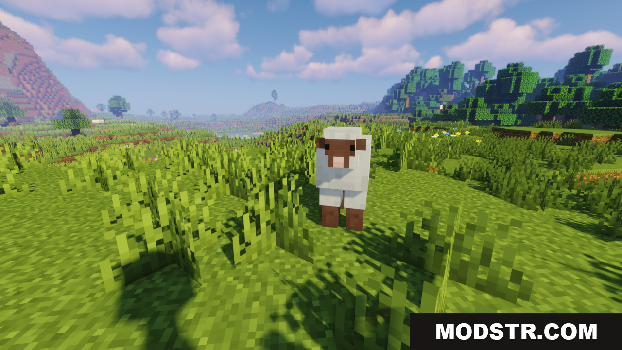 A detailed 3D sheep model in a grassy field