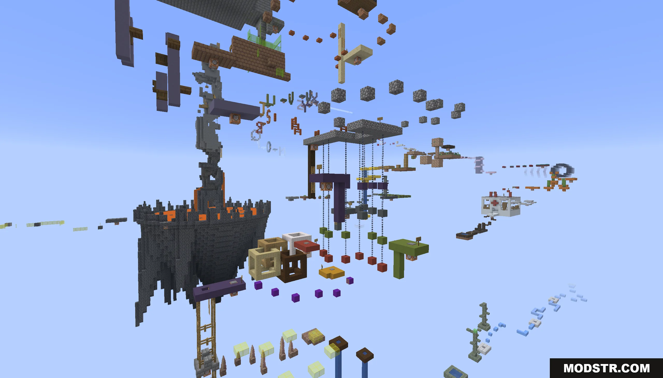 Parkour Travel Map Screenshot 7 Complex floating parkour course in Parkour Travel Map