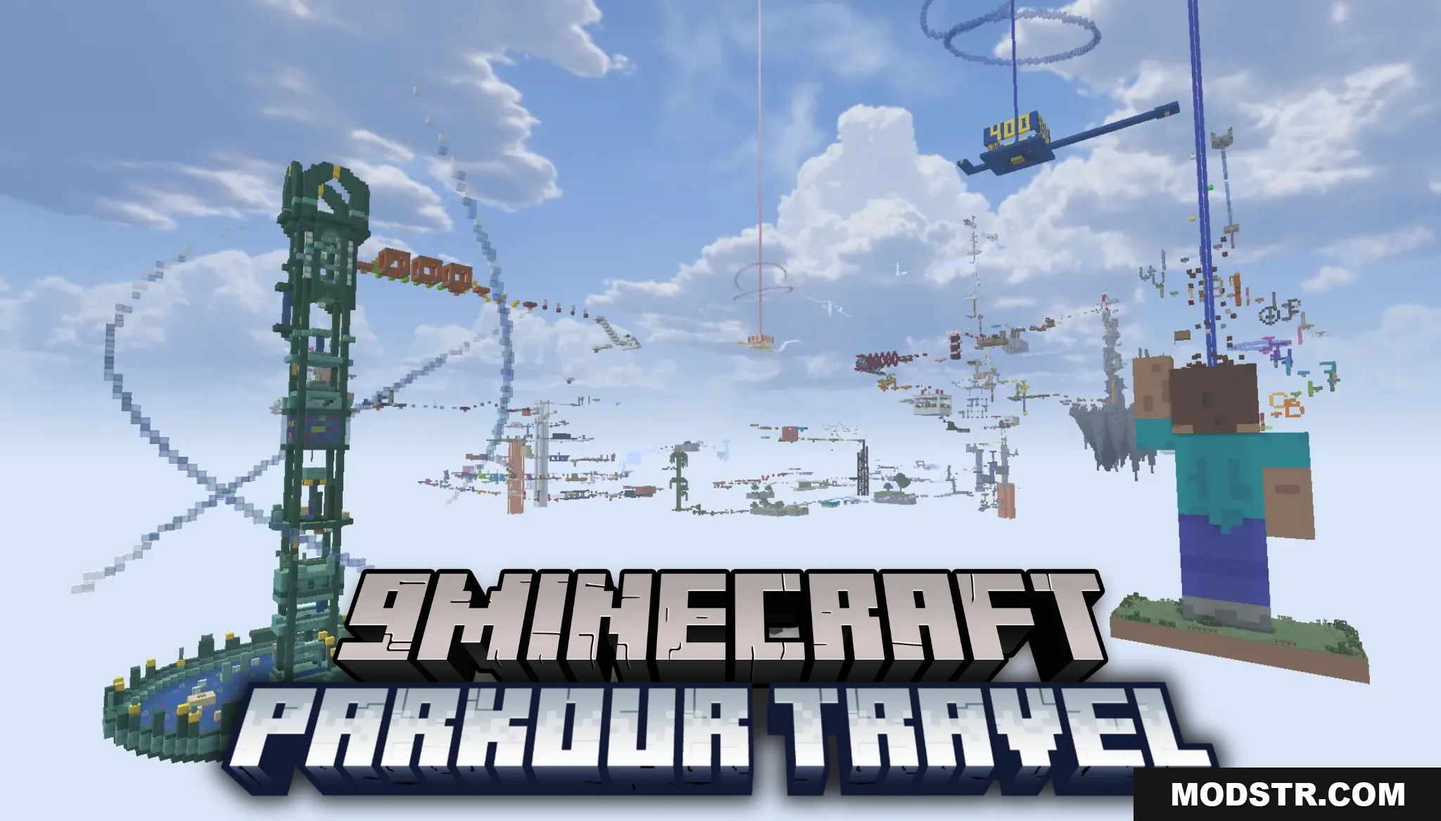 Parkour Travel Map (26.1.2, 1.20.1) – Conquer 300 Dizzying Jumps cover art