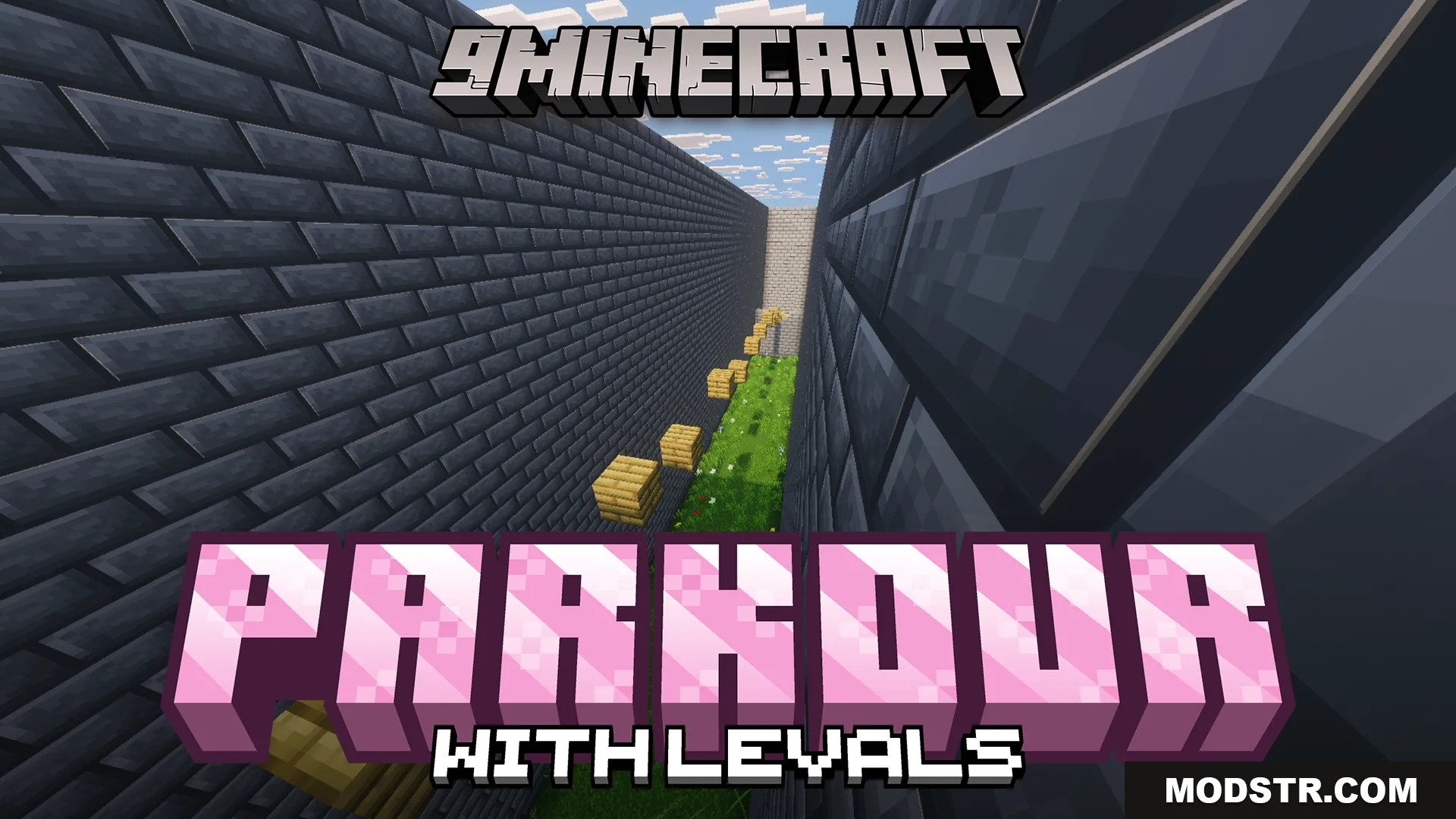 Parkour with Levals Map (26.x, 1.21) – Conquer Tricky Jumps in Narrow Stone Corridors