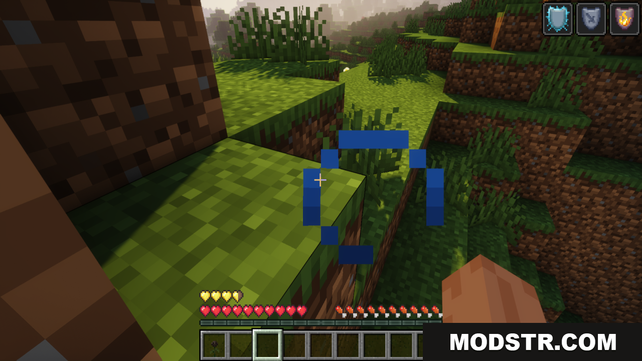 Pixels Simple Hud Texture Pack Resource Pack Screenshot 9 Pixels Simple Hud pack displaying custom yellow health heart icons