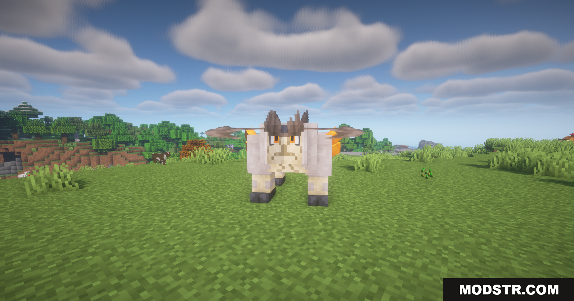 Planeta Cobblemon Pokemon Data Pack Screenshot 9 Frontal shot of the Terrakion model in a field