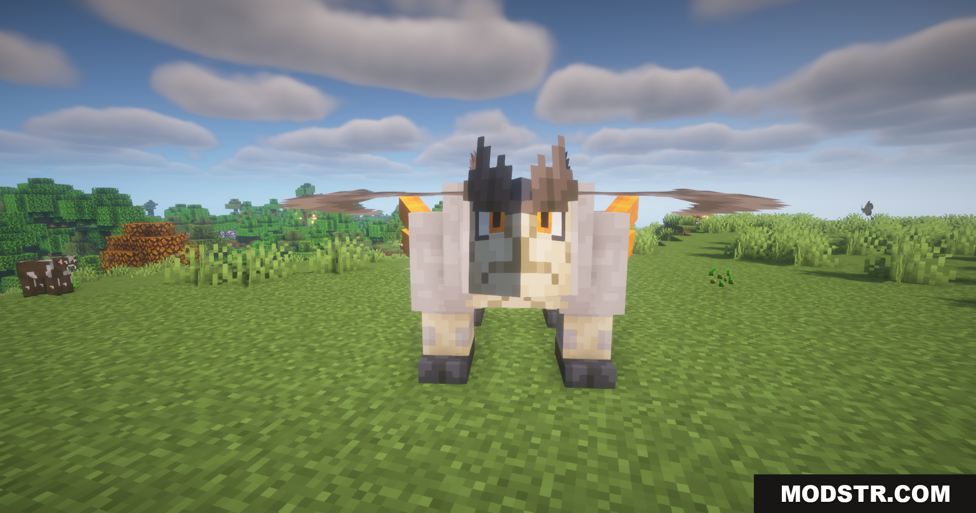 Planeta Cobblemon Pokemon Data Pack Screenshot 7 A blocky model of the Pokémon Terrakion