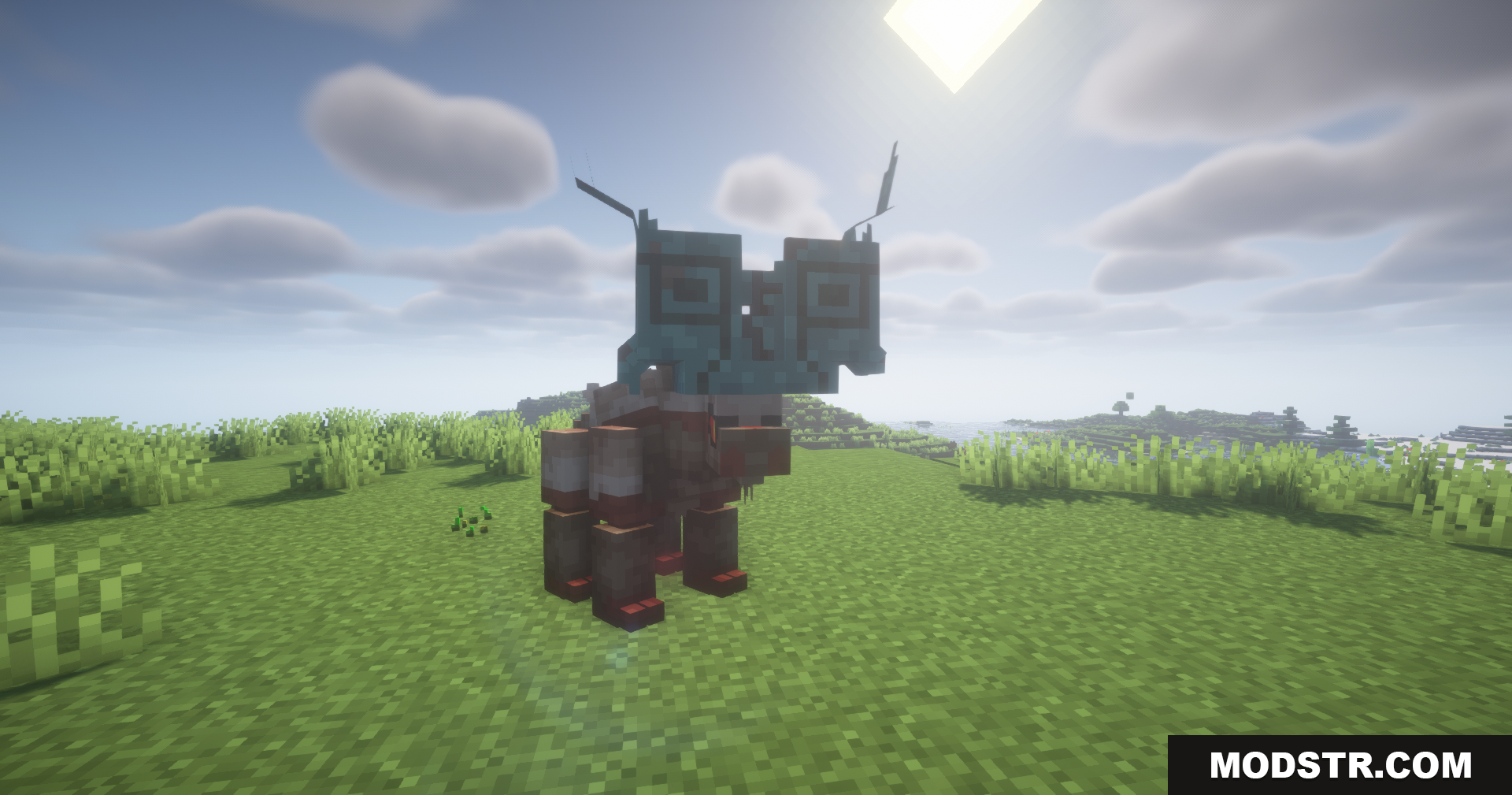 Planeta Cobblemon Pokemon Data Pack Screenshot 11 An Iron Boulder Pokemon in a plains biome