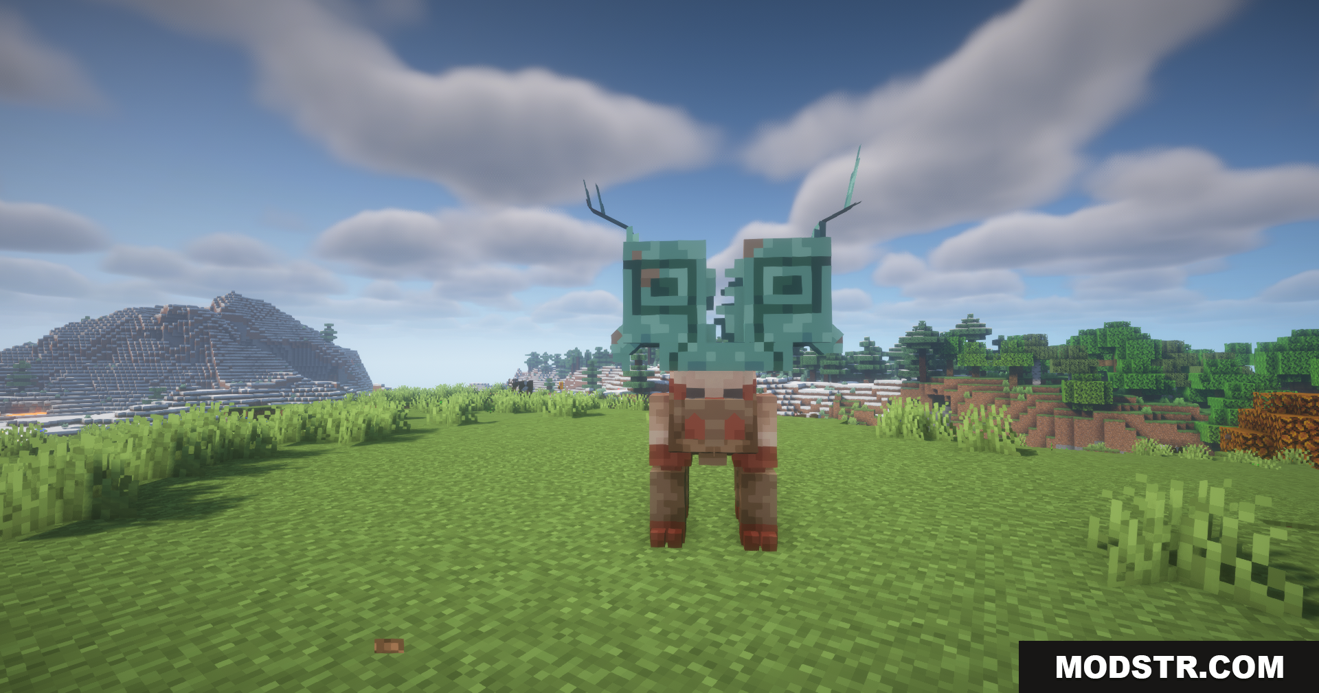 Planeta Cobblemon Pokemon Data Pack Screenshot 12 A front view of the Iron Boulder Pokemon