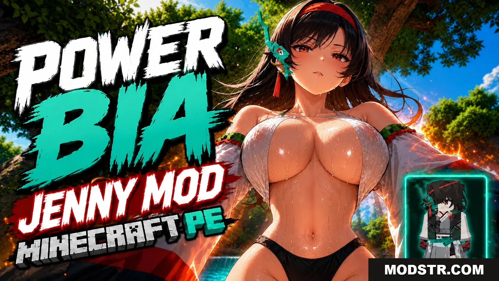 Power Bia Jenny Mod for Minecraft PE 1.21 – Anime Companion Addon