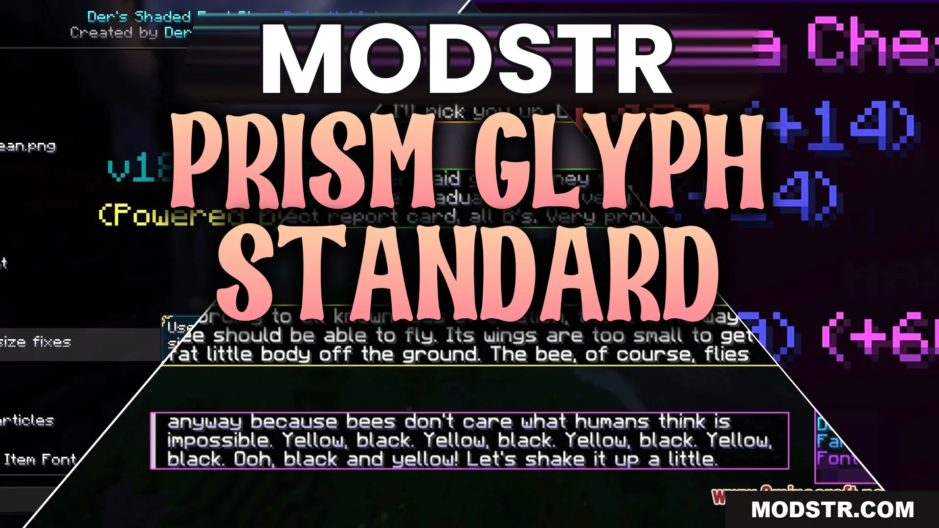 Prism Glyph Standard Resource Pack (26.2, 1.20.1) – Colorful Shaded Text cover art