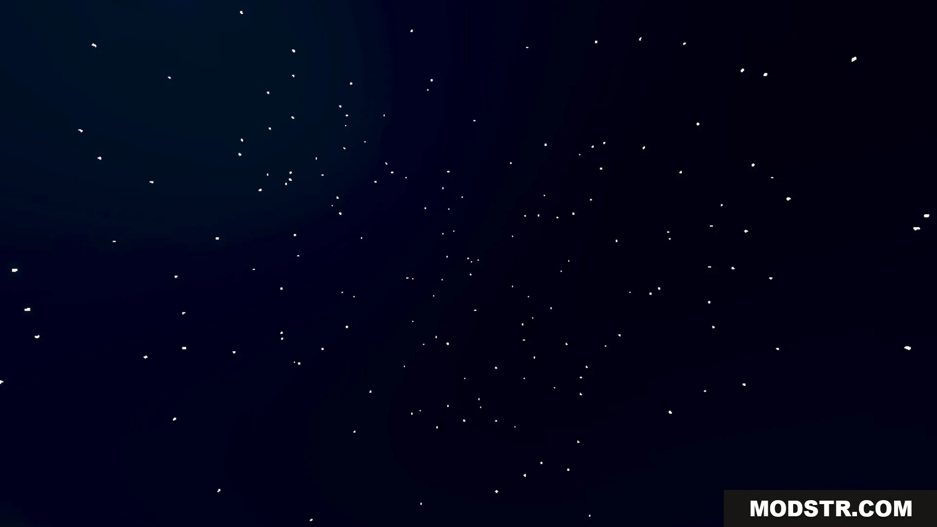 Prismatic Visuals Shader Screenshot 3 A dark night sky filled with many bright stars in the Minecraft world