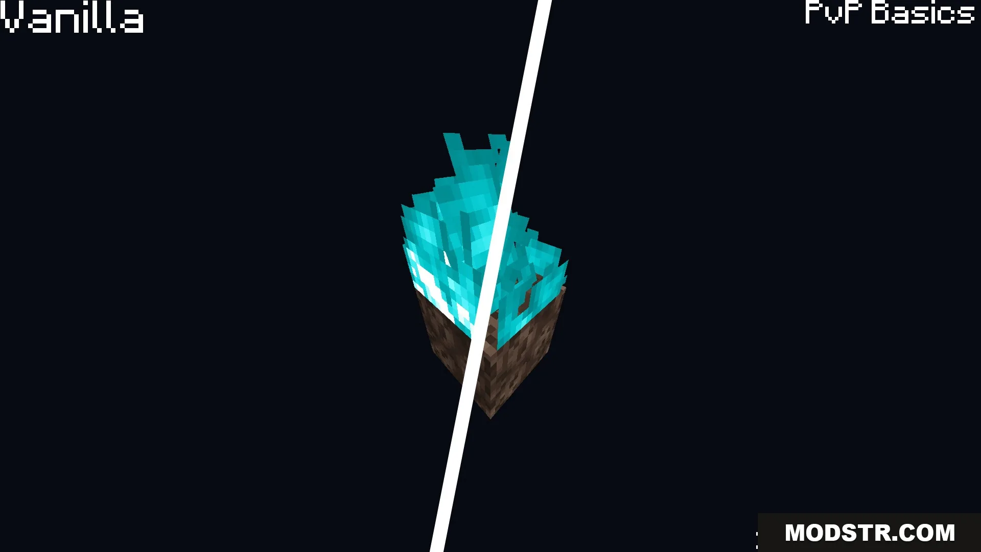 Pv P Basics Resource Pack Screenshot 5 Comparison of soul sand fire height between vanilla and the resource pack