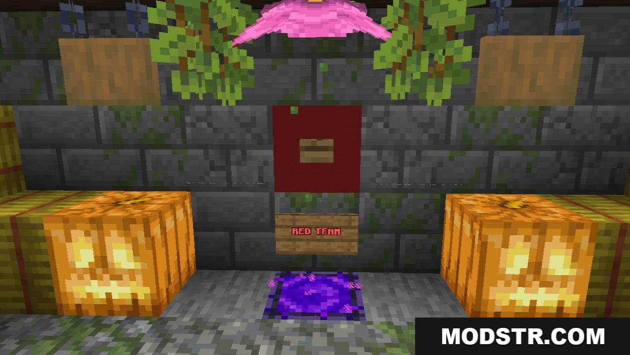Pvp Practice Map Screenshot 6 Red team selection point with button and small purple portal