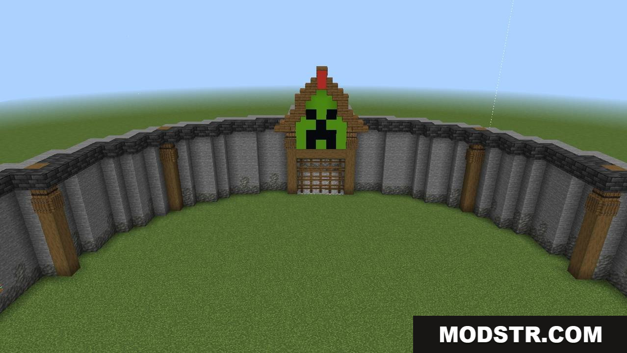 Pvp Practice Map Screenshot 2 Three netherite blocks with buttons below signs for different combat kits