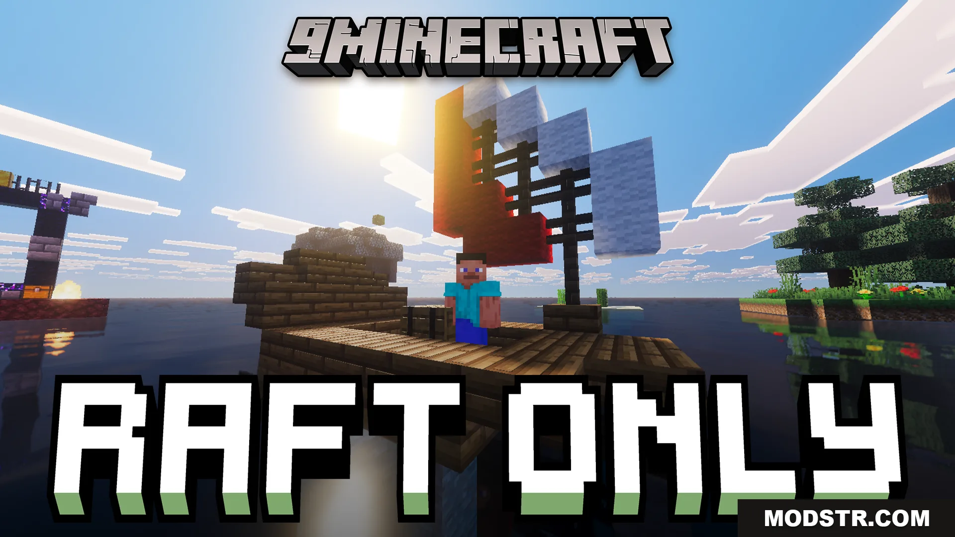 Raft Only Survival Island Adventure Map (26.x, 1.21) – Conquer the Endless Ocean on a Raft