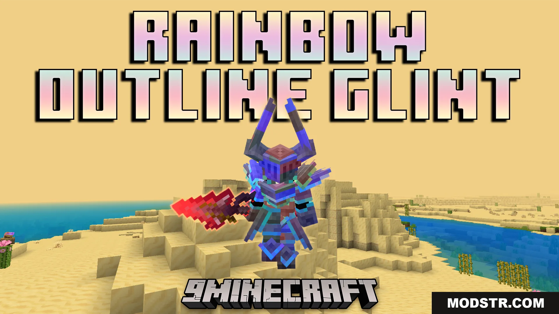 Rainbow Outline Glint Texture Pack (26.x, 1.21) – Colorful Rainbow Enchantment Outlines