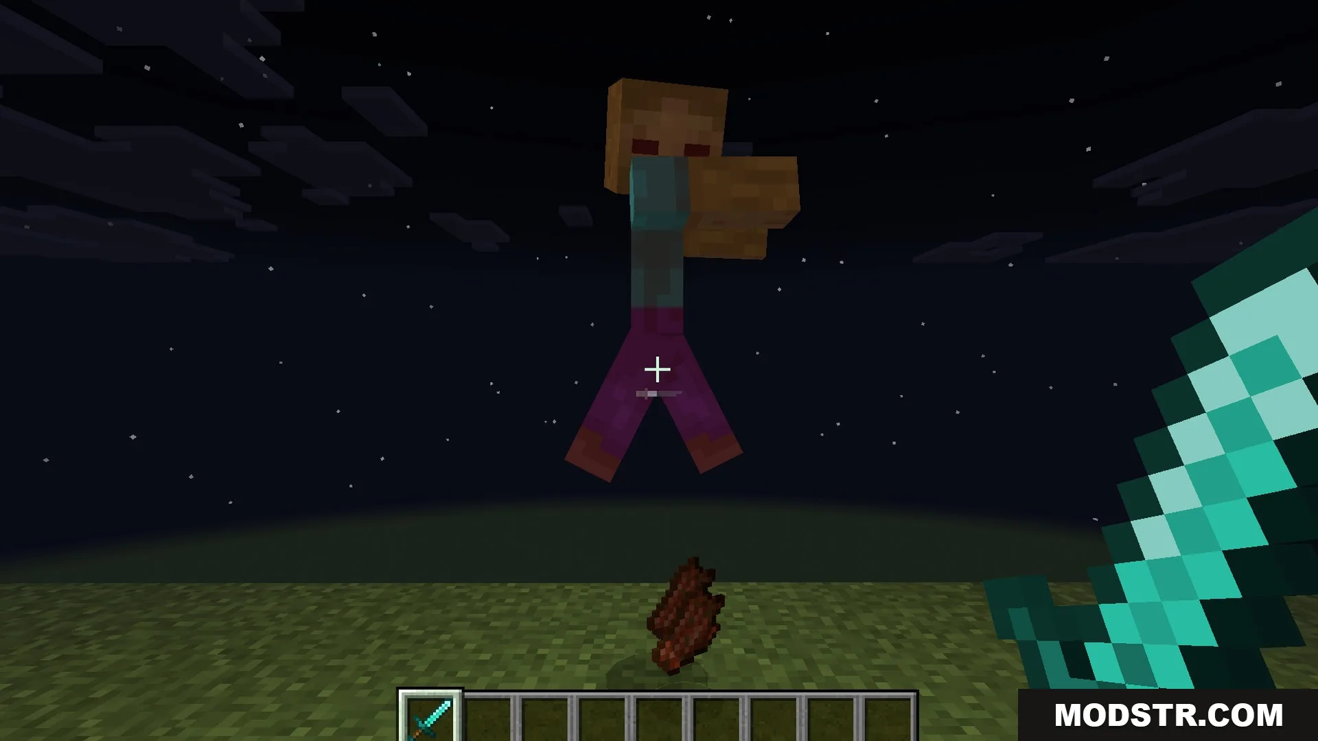 Attacking a zombie up close with the combat overhaul