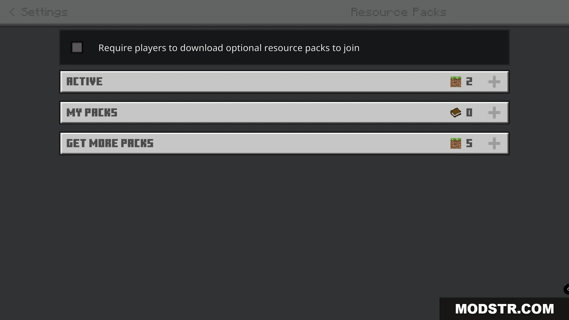 Resource packs menu showing active files for Raiyons Java Saturation Regeneration Addon