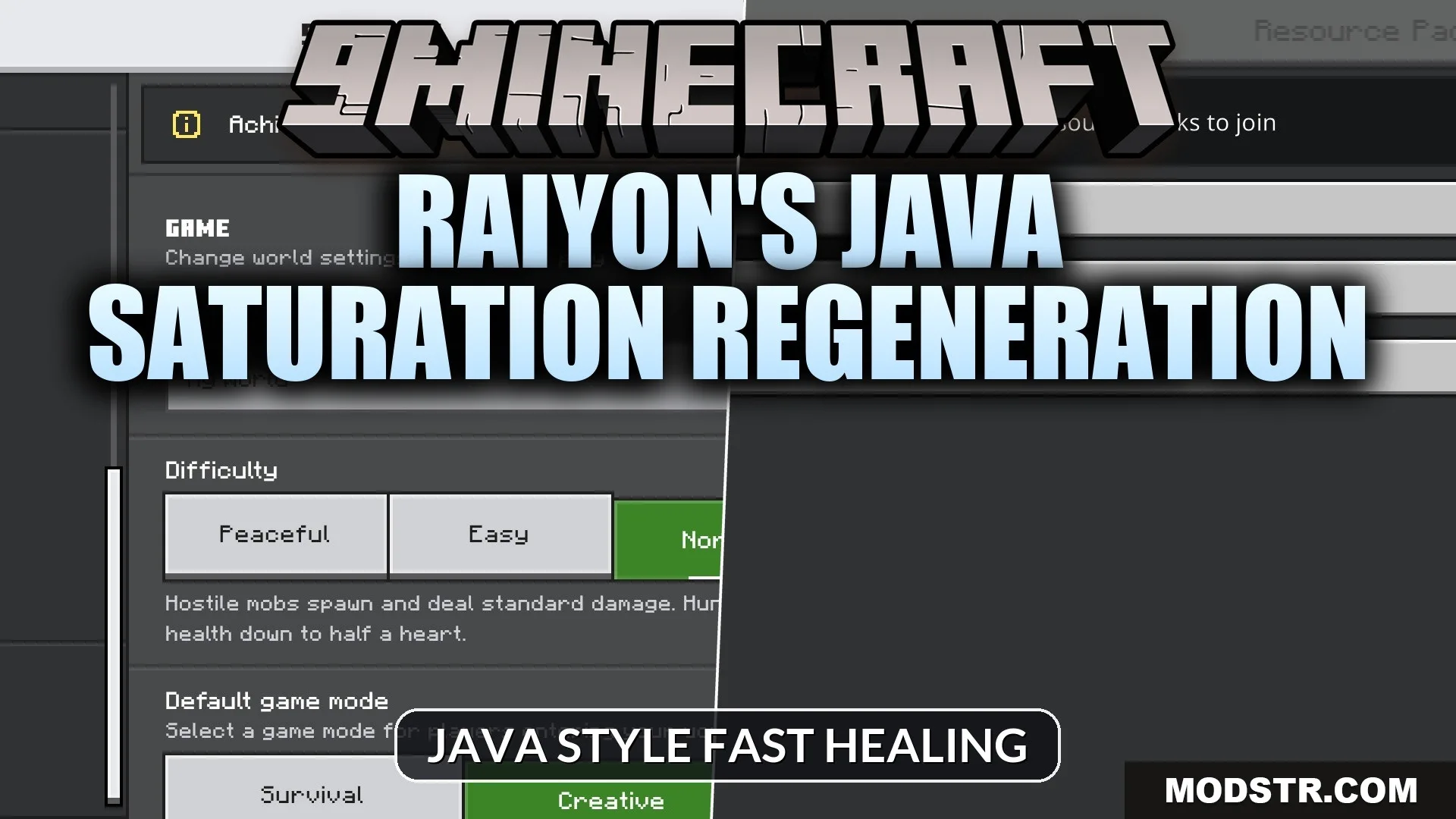 Raiyon’s Java Saturation Regeneration Addon (26.x, 1.21) – Java Style Fast Healing cover art