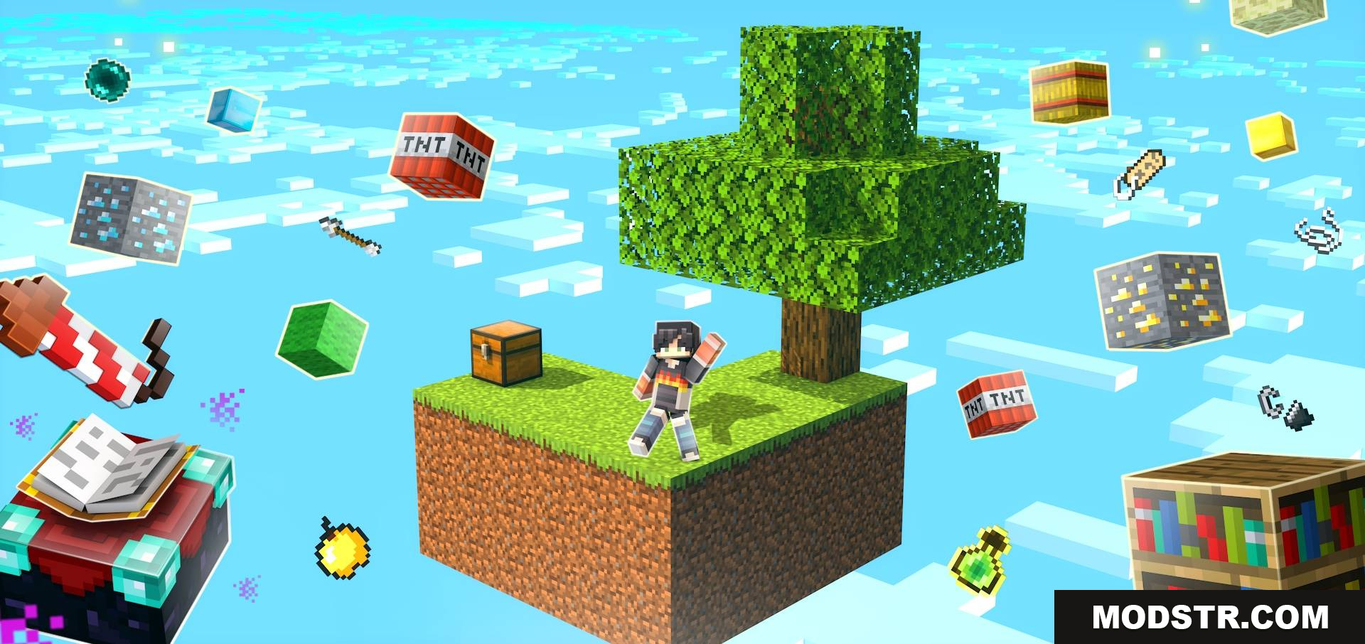 Random Drop Sky Challenge Map (26.x) – Get Random Items From Blocks