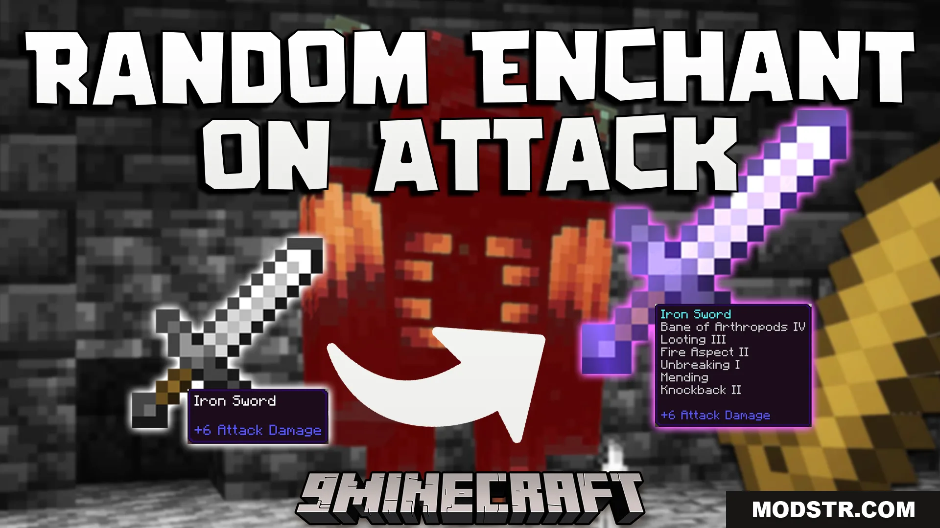 Random Enchant On Attack Addon (26.x, 1.21) – Get Random Enchantments From Attacking Mobs