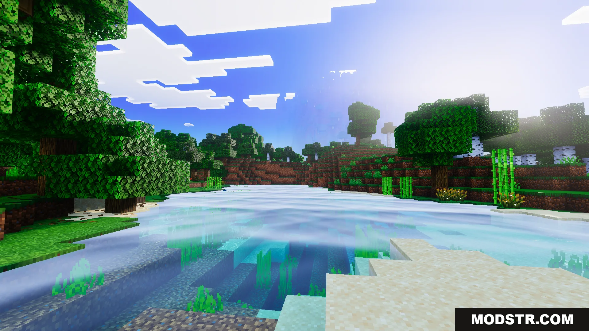 Realism Visuals Shader Screenshot 5 Realism Visuals Shader adds realistic lighting and beautiful water reflections to the world