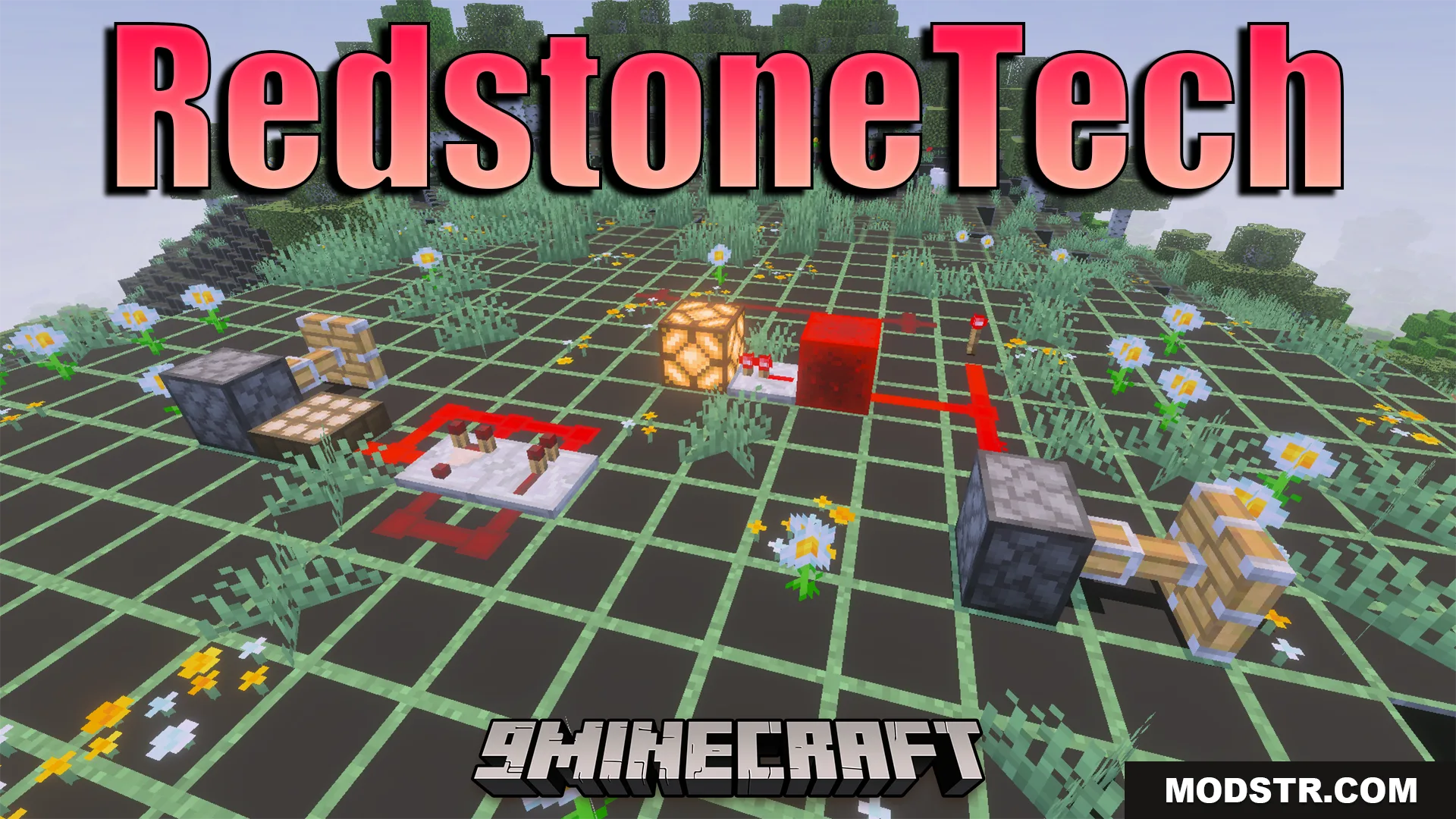 RedstoneTech Shader (26.x) – Redstone Signal Numbers And Glowing Ores cover art