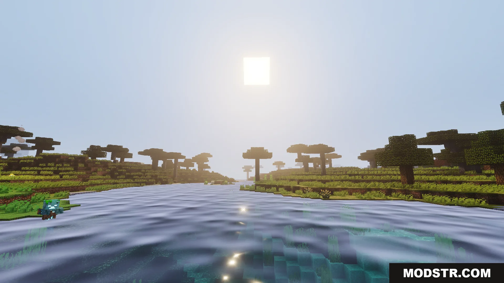 RG Visuals Shader Screenshot 7 RG Visuals Shader adds realistic water reflections and bright glowing sun rays