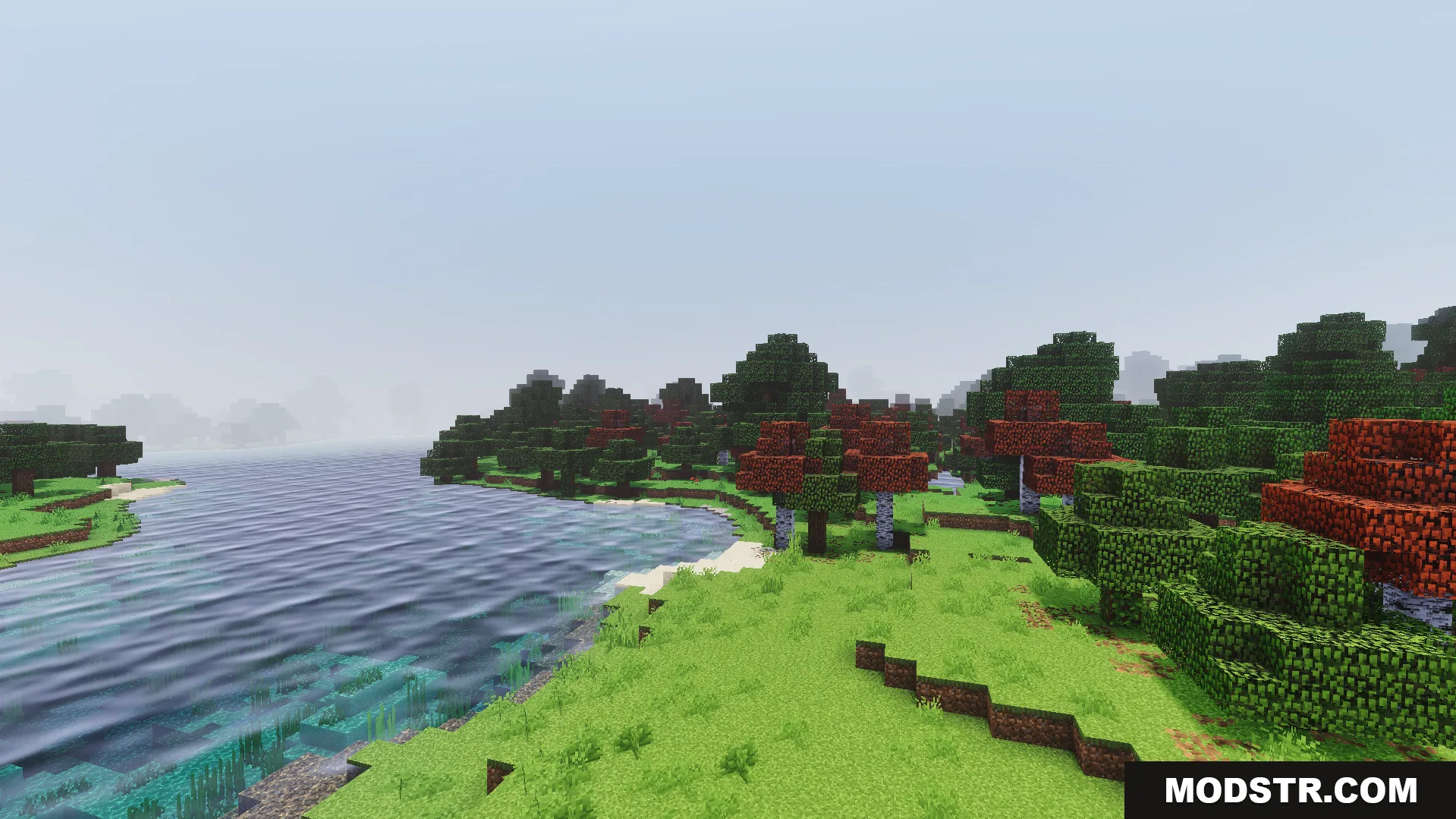 RG Visuals Shader Screenshot 2 Realistic water reflections and dynamic fog enhance the natural landscape and river
