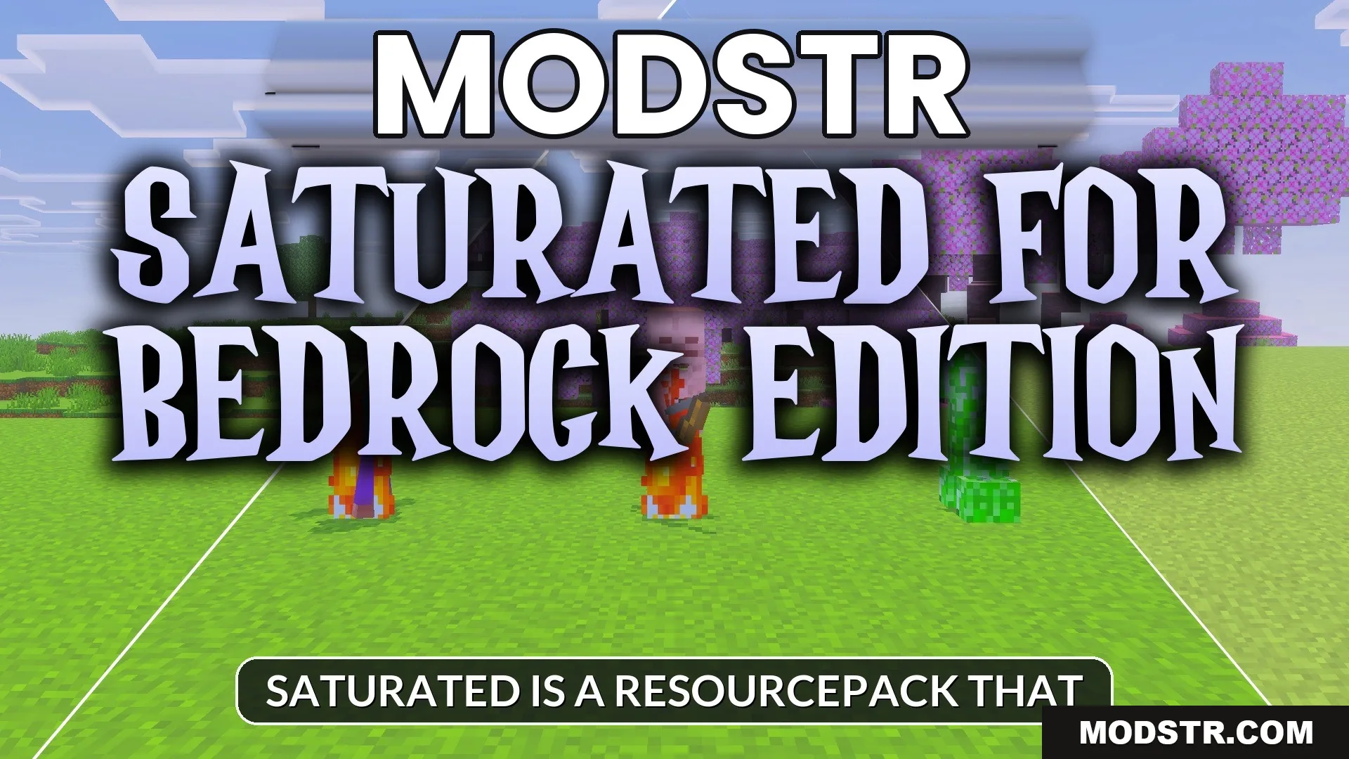 Saturated for Bedrock Edition Texture Pack (1.21) – Vibrant Color Boost cover art