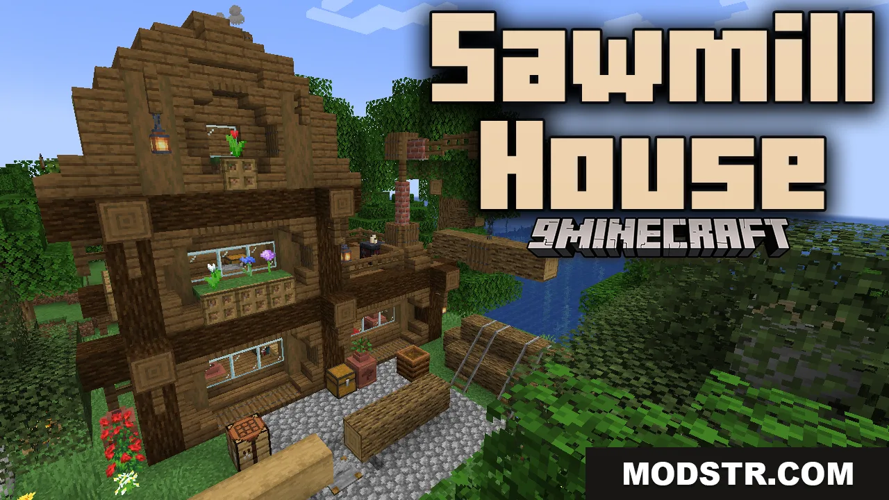 Sawmill House Mod (26.2, 1.20.1) – Worker Villager, Forest-Related Loot cover art