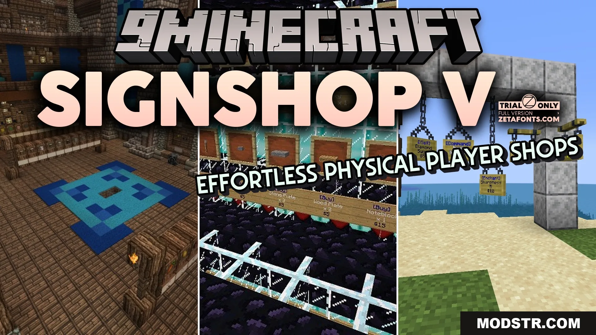 Sign Shop Plugin (1.21.11, 1.20.1) – Create Player Markets Without Typing Long cover art