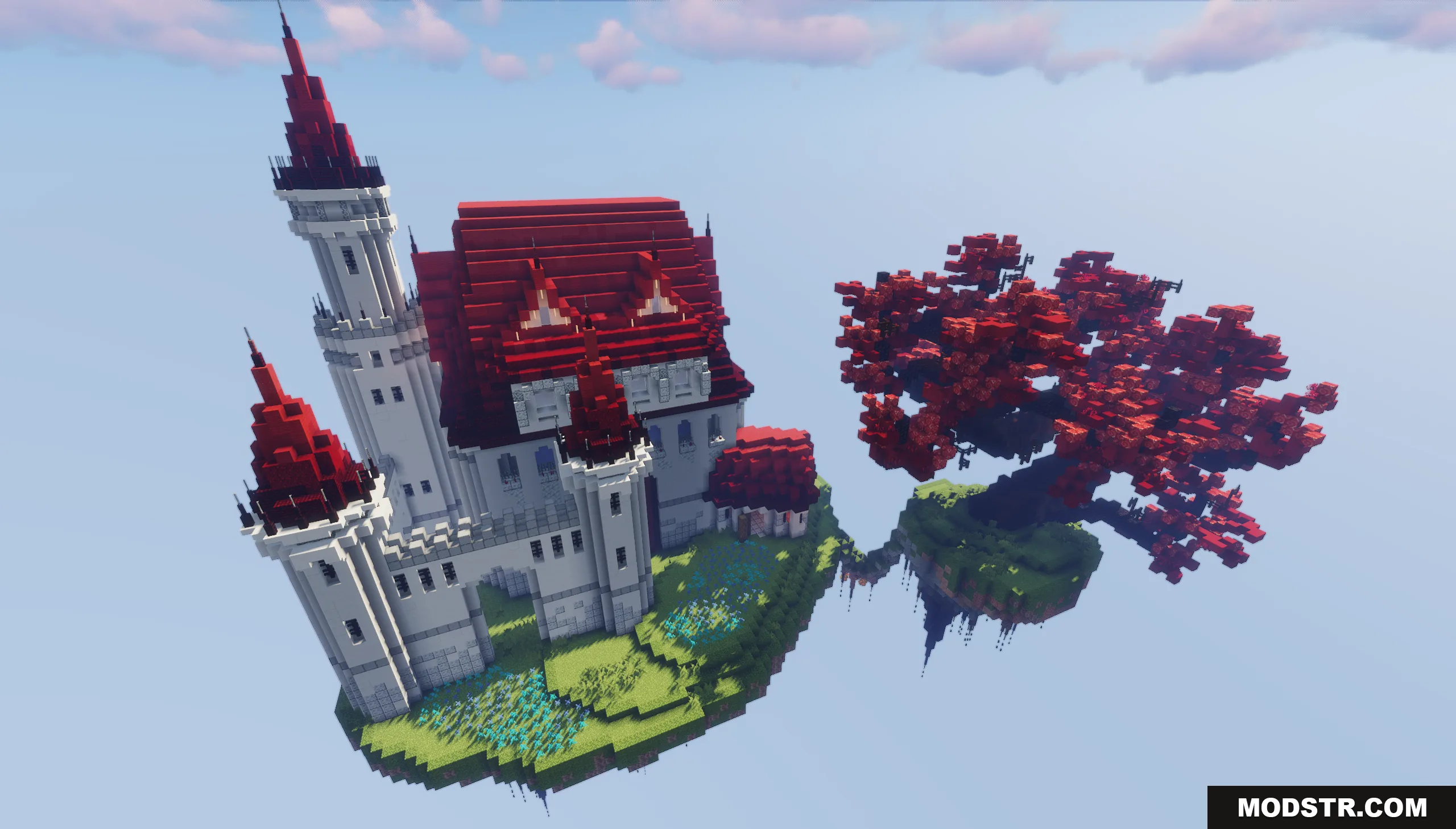 Sky Island Map Screenshot 5 A large white castle with red roofs on the Sky Island Map