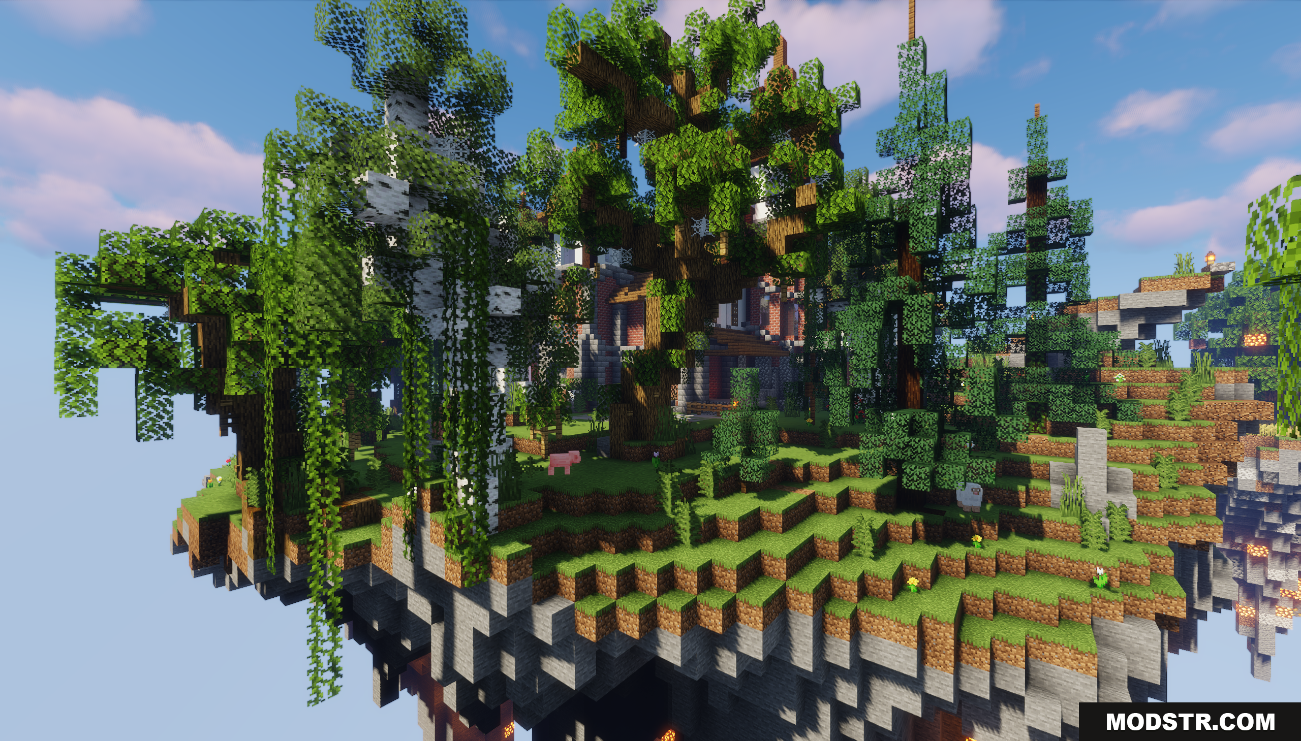 Sky Island Survival Map Screenshot 5 Main island of Sky Island Survival Map with abandoned base