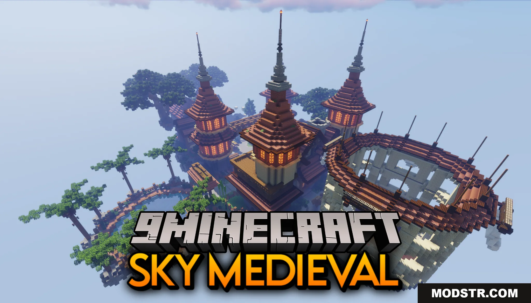 Sky Medieval Map (26.1.2, 1.20.1) – Rule a Massive Sky Kingdom of Ancient Castles