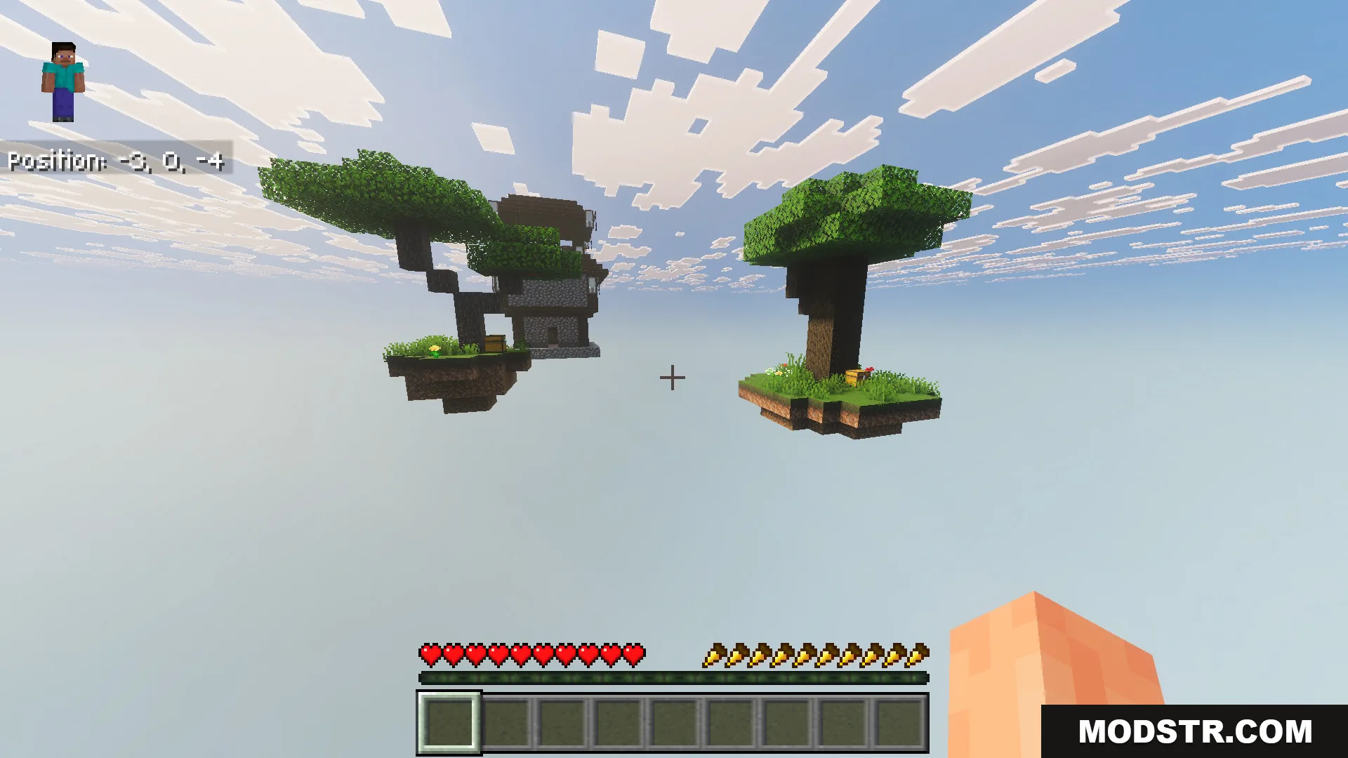Skyblock Survival Void Island Challenge Map Screenshot 2 Travel across the deadly void to reach new floating biomes and custom structures