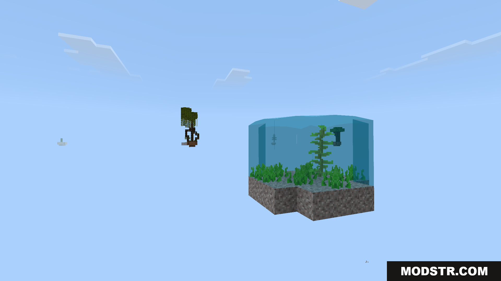 A custom island with a special layout and limited resources