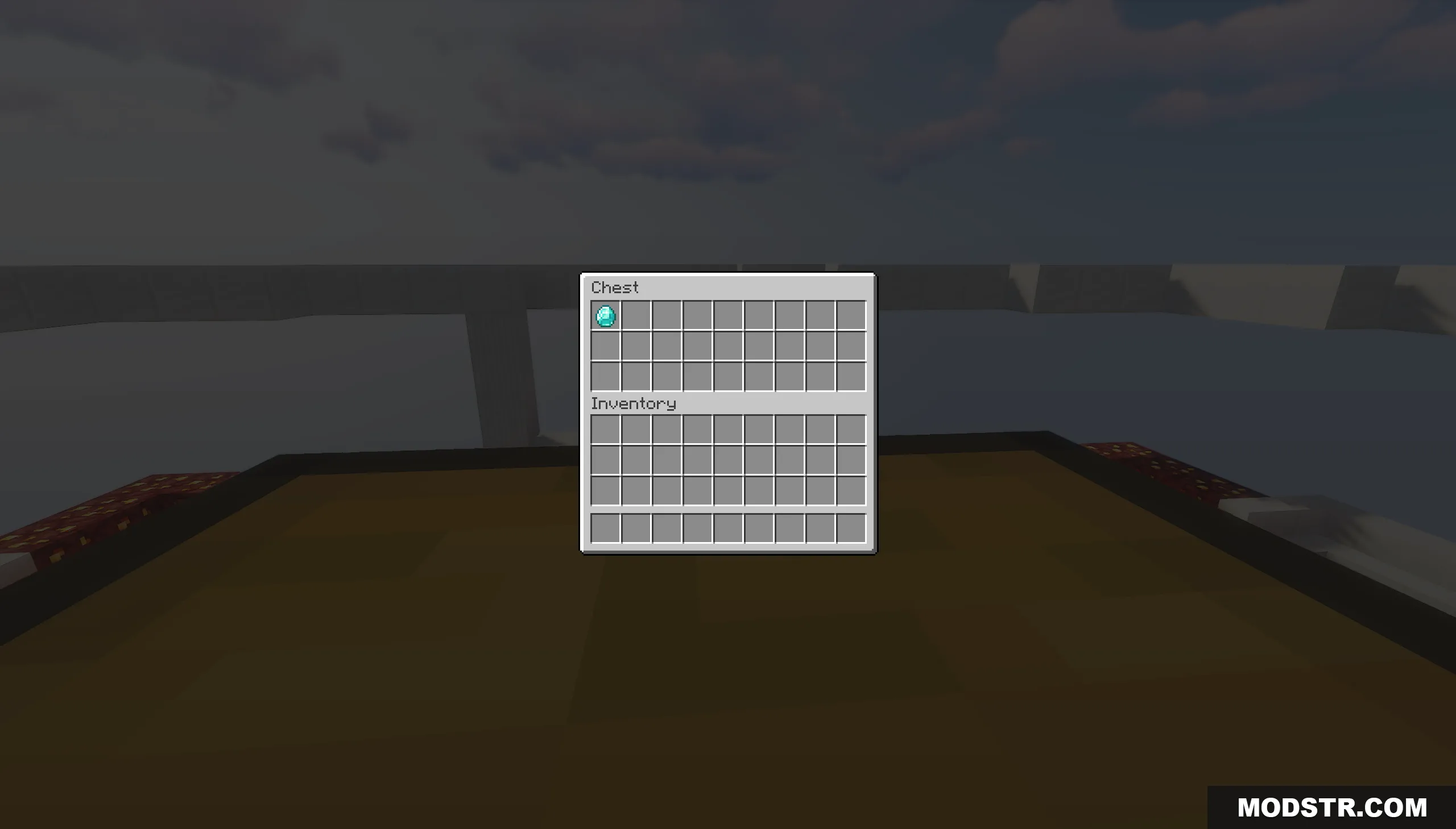 SkyLand Origins Map Screenshot 10 An open chest interface showing a single diamond item inside a grid