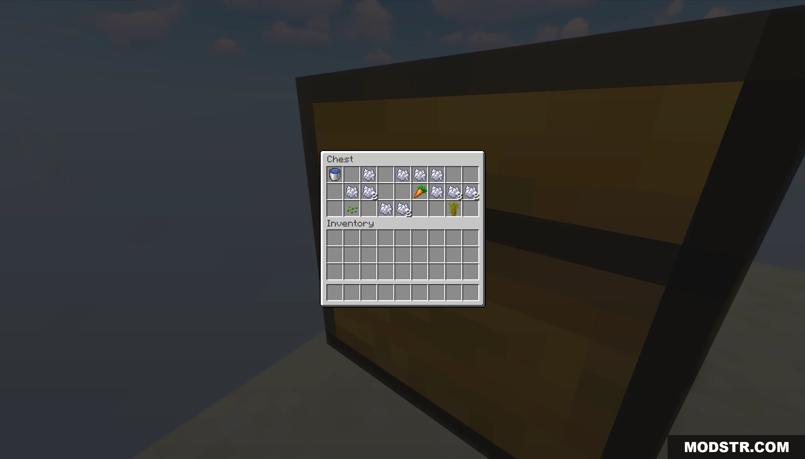 SkyLand Origins Map Screenshot 5 A chest interface showing basic survival items in SkyLand Origins Map