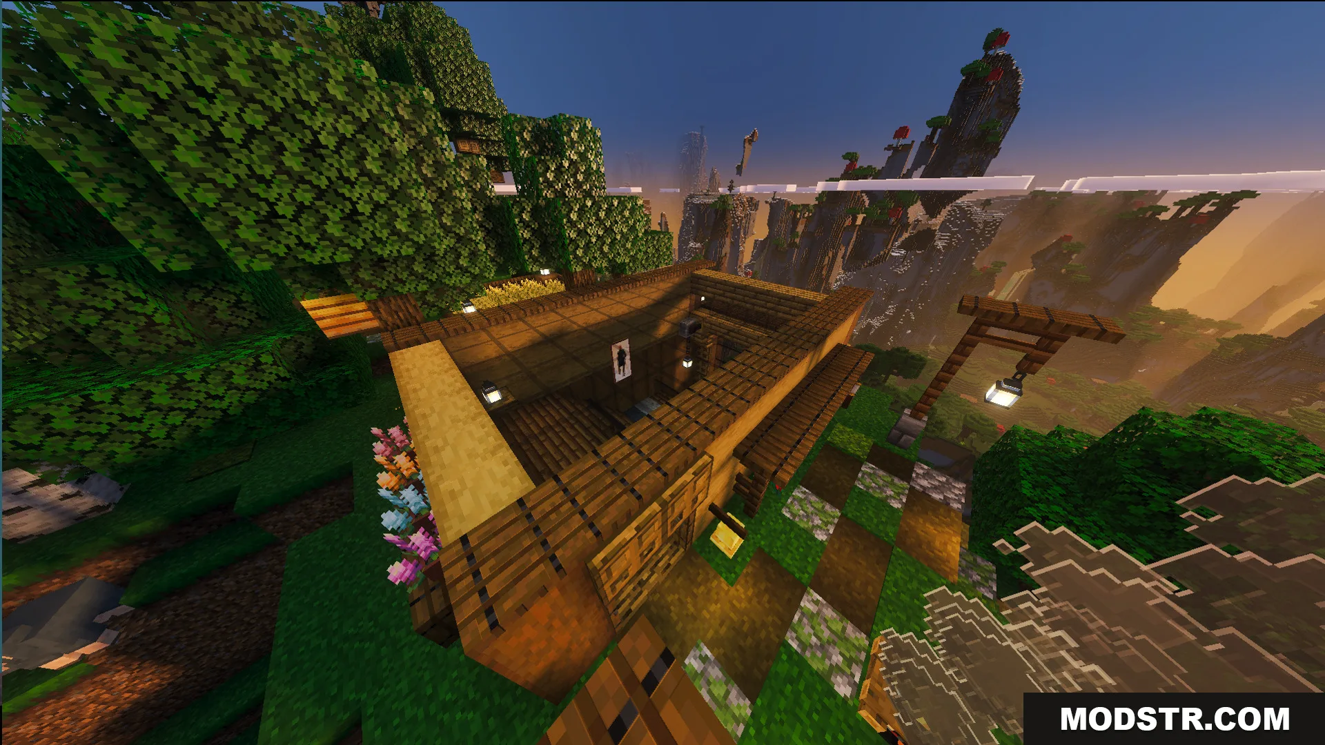 Small Cliff House Map Screenshot 1 Small Cliff House Map features a multi level wooden home built into a cliffside