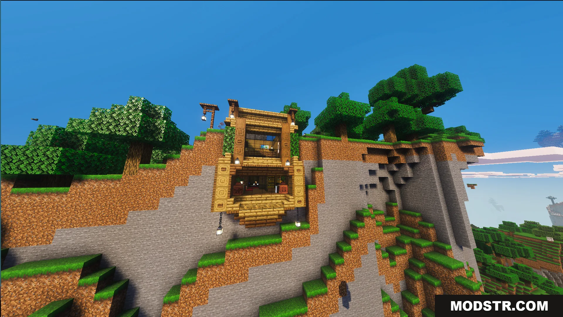 Small Cliff House Map Screenshot 7 Small Cliff House Map features a multi level wooden home built into a cliffside