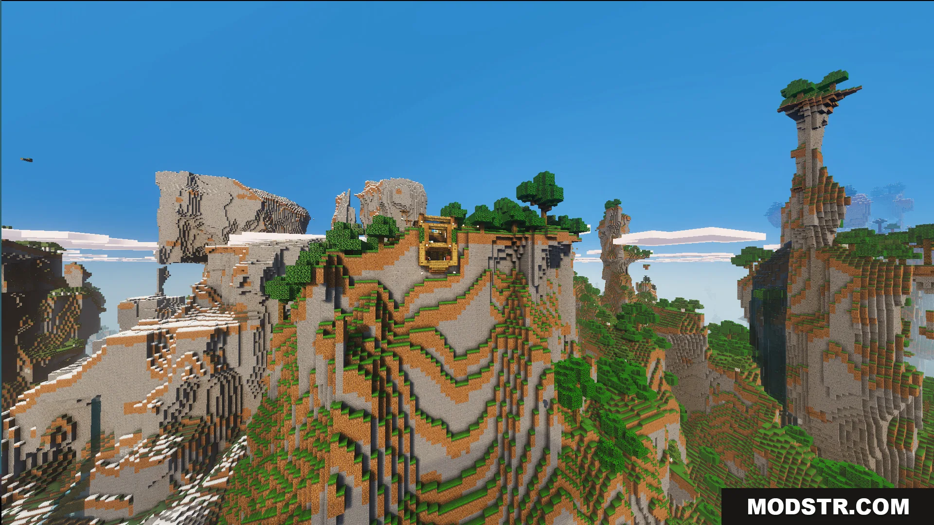 Small Cliff House Map Screenshot 8 Scenic mountain landscape showing the cliff house and high peaks under blue sky