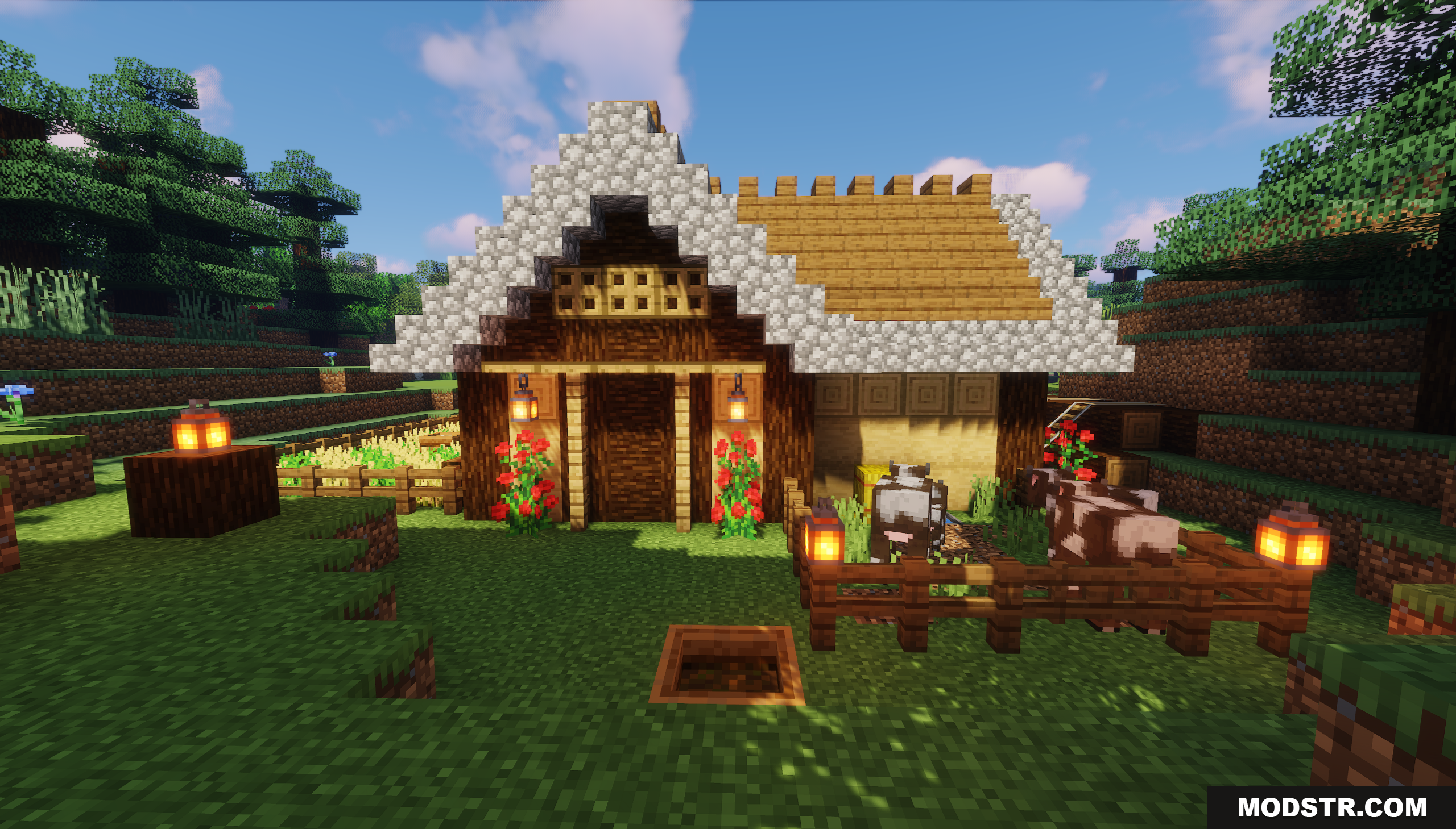 Small Starter House Map Screenshot 3 Front view of the small starter house with an animal pen