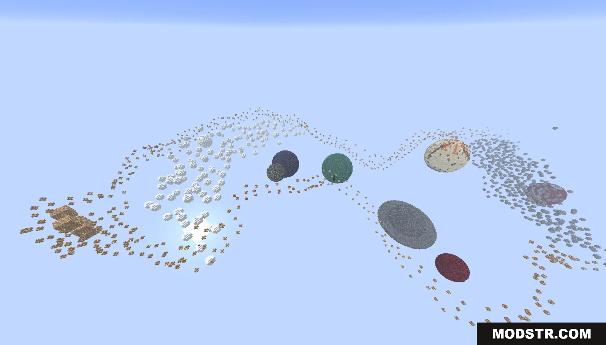Solar Survival Reborn Map Screenshot 4 Solar Survival Reborn map's floating planetary system