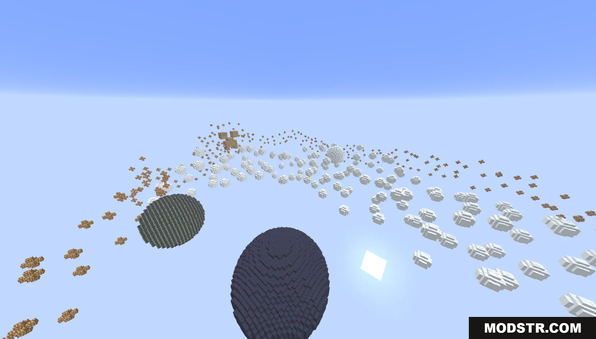 Solar Survival Reborn Map Screenshot 5 A large dark planet and a bright sun in the sky