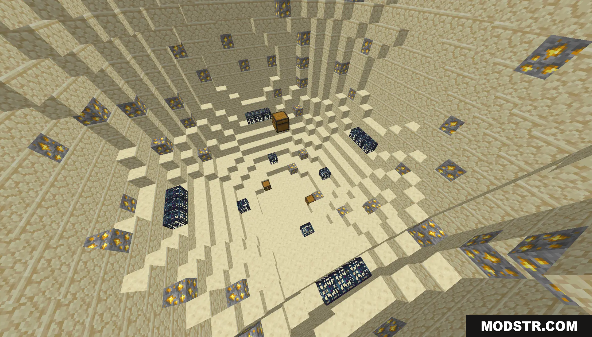 Solar Survival Reborn Map Screenshot 8 A deep sandstone dungeon with spawners and gold ore