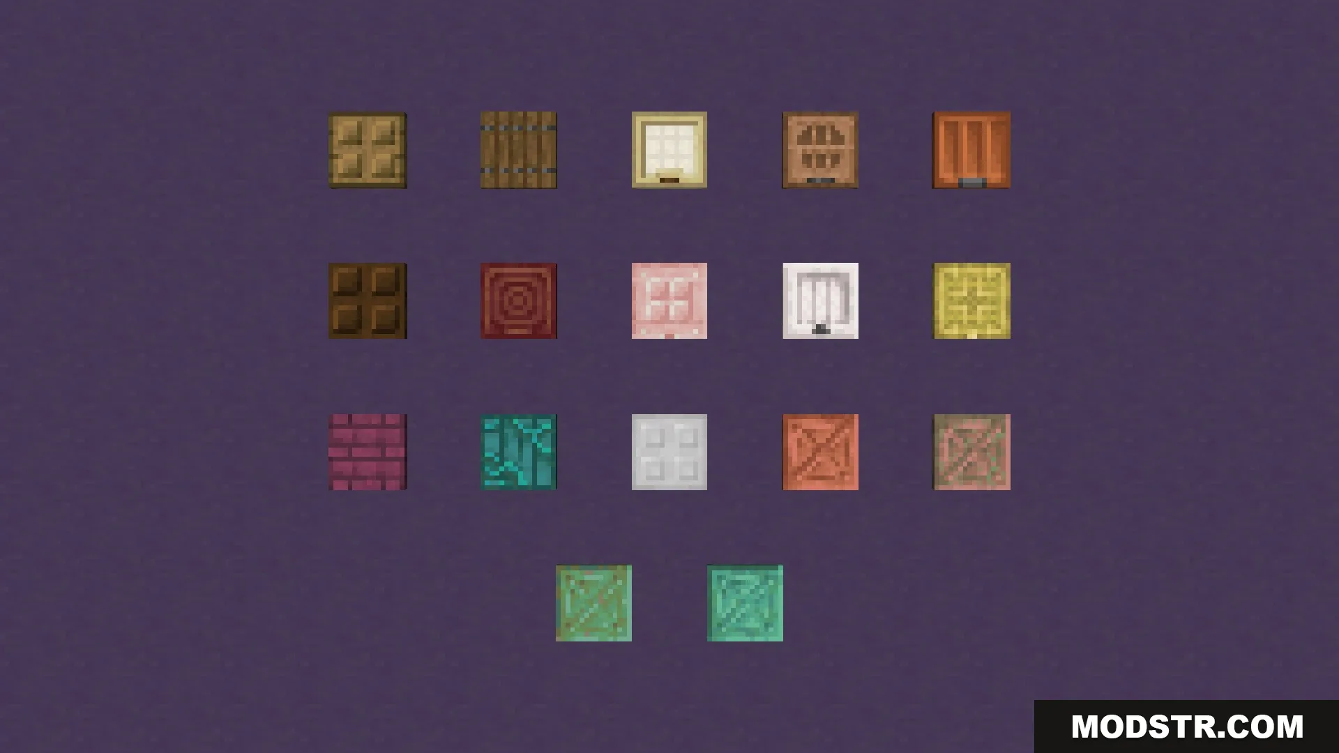 Solid Trapdoors Resource Pack Screenshot 3 Solid Trapdoors Resource Pack showing various trapdoor designs without any holes