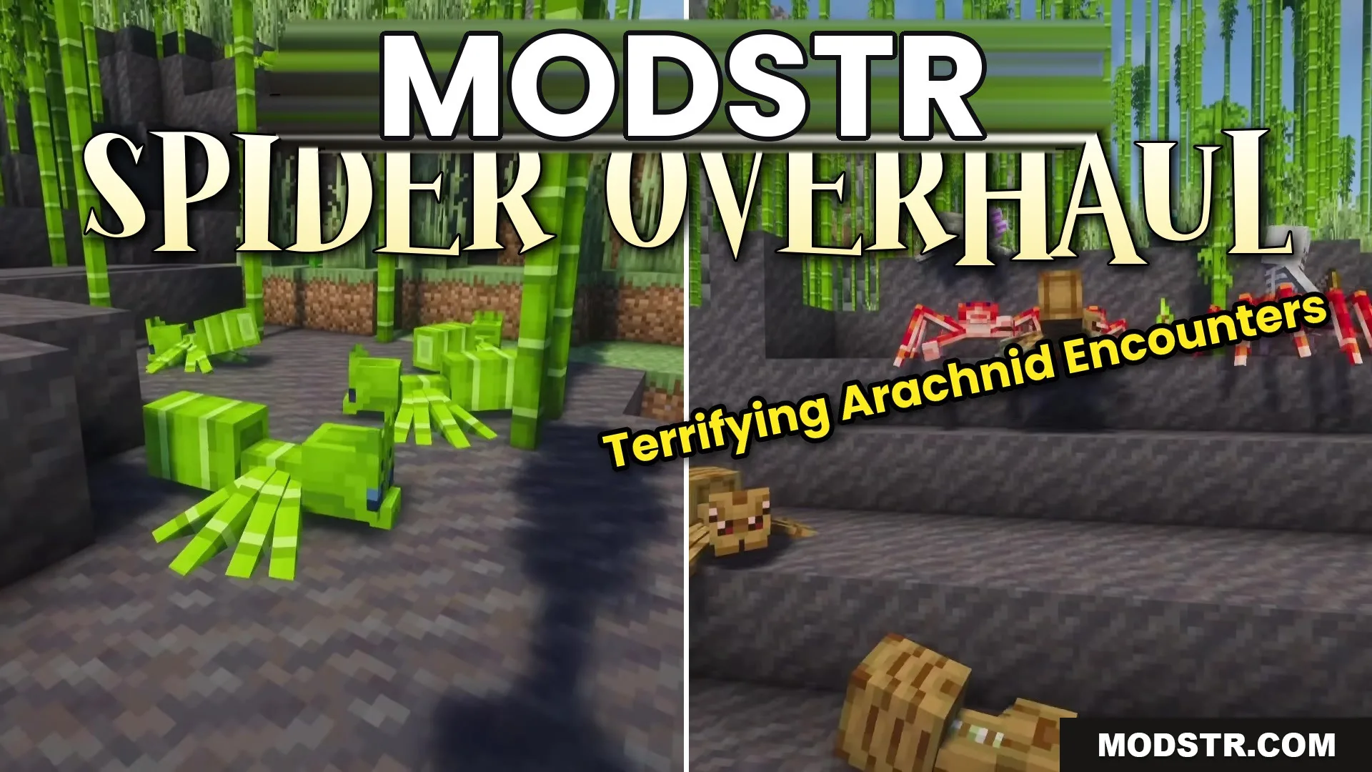 Spider Overhaul Mod (26.2, 1.20.1) – Survive Deadly New Spiders cover art
